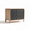 Commode en bois de chêne avec tiroirs gris dimensions 80 x 45 x 50cm