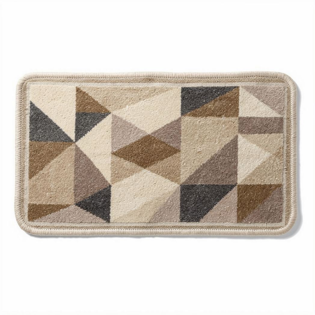 Tapis en fibres naturelles aux motifs géométriques 70 x 50 x 2cm