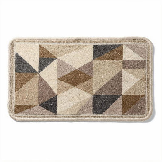 Tapis en fibres naturelles aux motifs géométriques 70 x 50 x 2cm